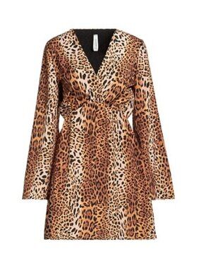 Leopard Print Mini Dress NWT Size S Made in Italy